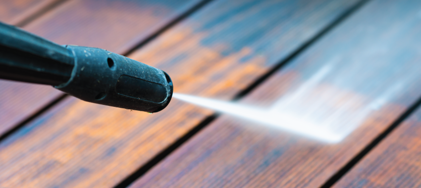 Don't power wash your decking