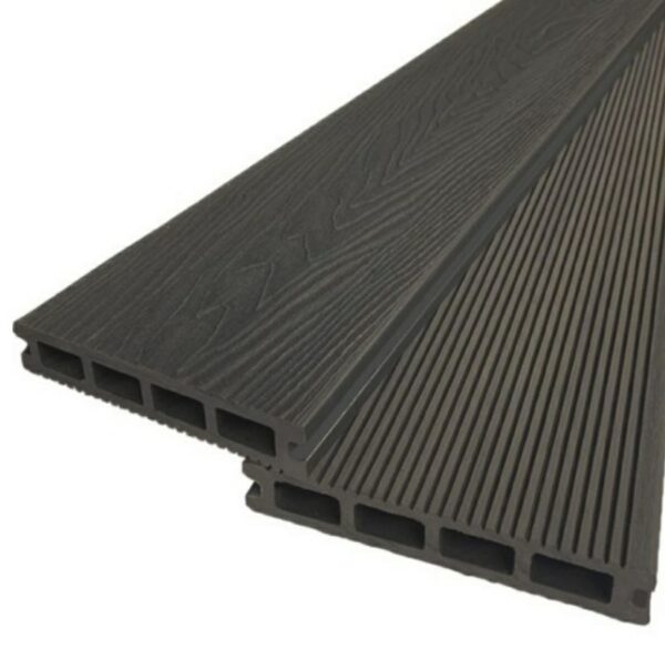 Budget Grey Composite Decking Board - Timber Grain