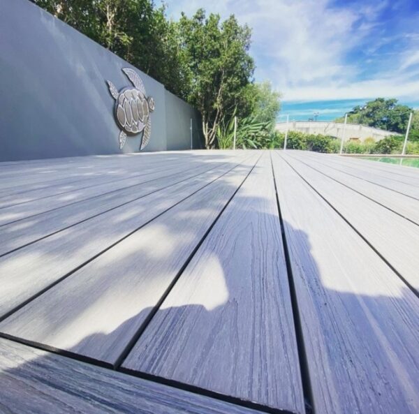 hamptons white composite decking hollowed