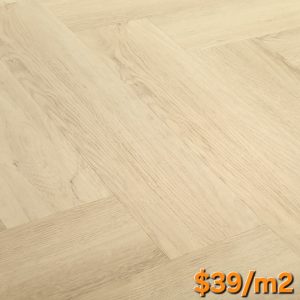 Hamptons White Herringbone Hybrid Flooring