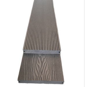 Solid budget decking boards woodgrain grey 146mmx21mm