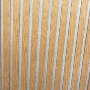 American Oak Feature Interior Cladding on  White Acoustic Panelling 2.7mx600mm Melamine paper finish