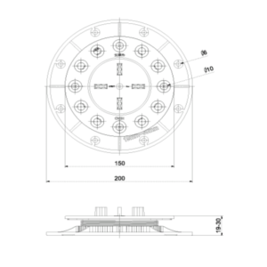 Decking Pedestal with 60mm joist cradle 23mm-35mm