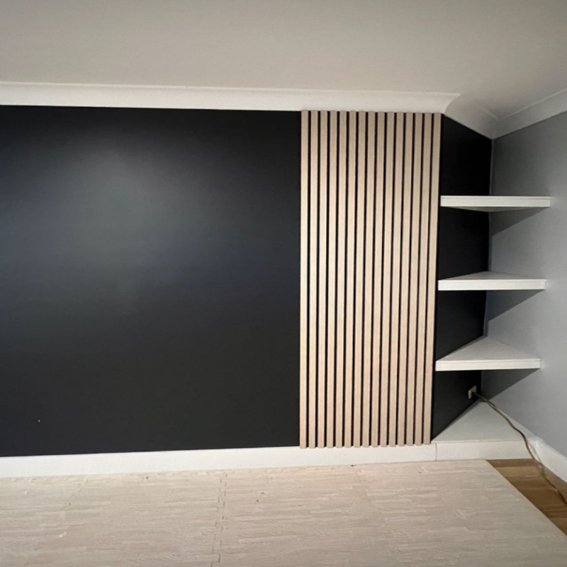 Light Ash Feature Interior Cladding on Acoustic Panelling 2.7mx600mm ...