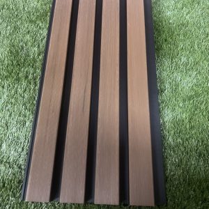 4m Teak Noir Exterior Castellated Cladding