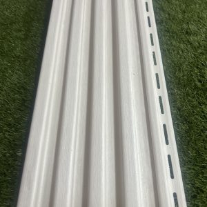 Semi-Outdoor PVC Castellated Cladding White Woodgrain