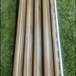 Semi-Outdoor PVC Castellated Cladding Walnut